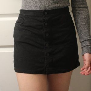 Black Button Skirt